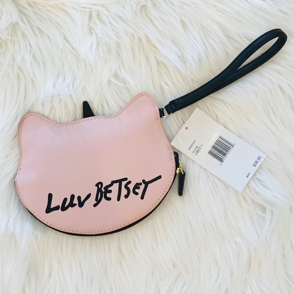 BETSEY JOHNSON Unicorn Kitty Cat Wristlet Purse - Picture 3 of 5